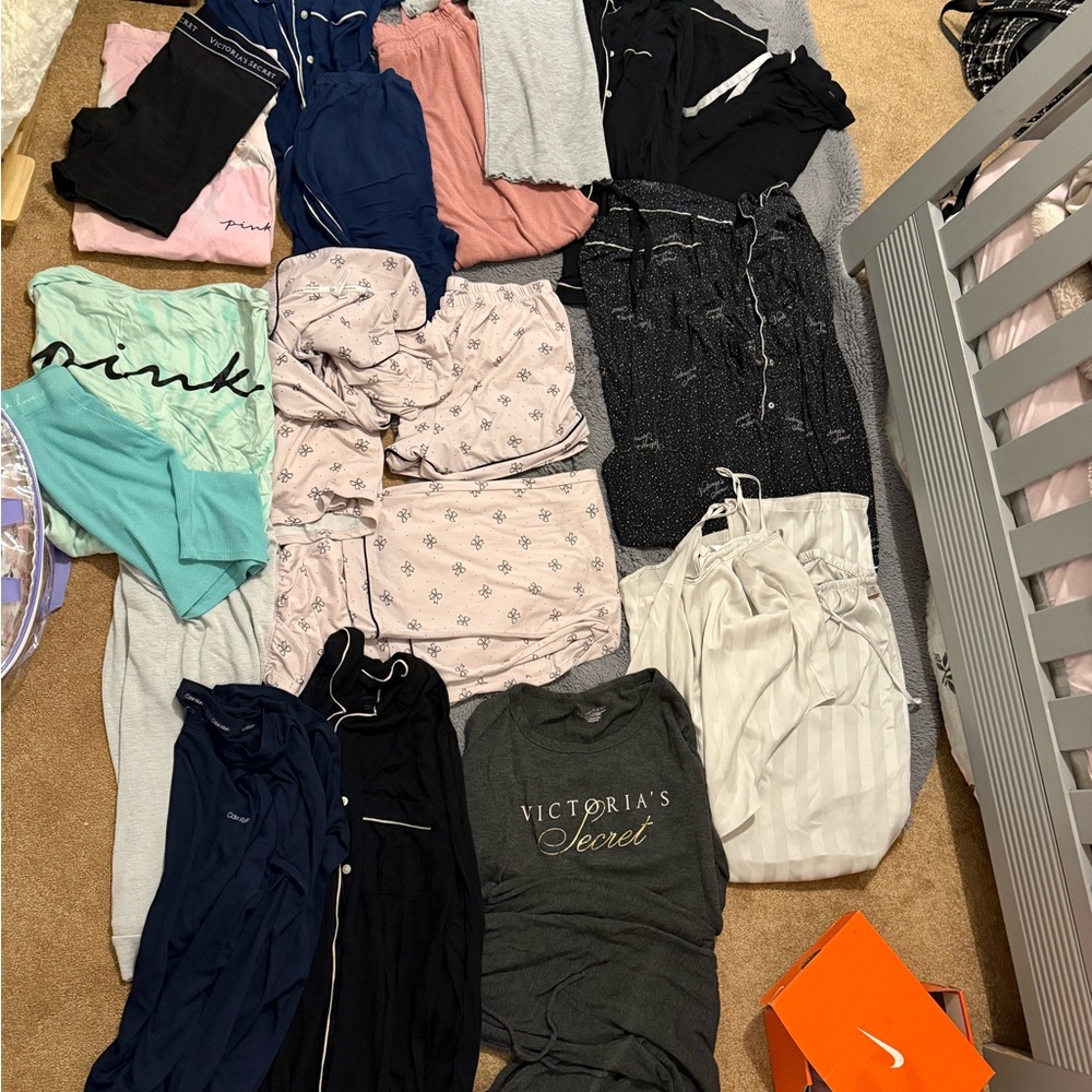 Victoria's Secret Gray and Pink Apparel and pajama sets lounger wear by TARGET
